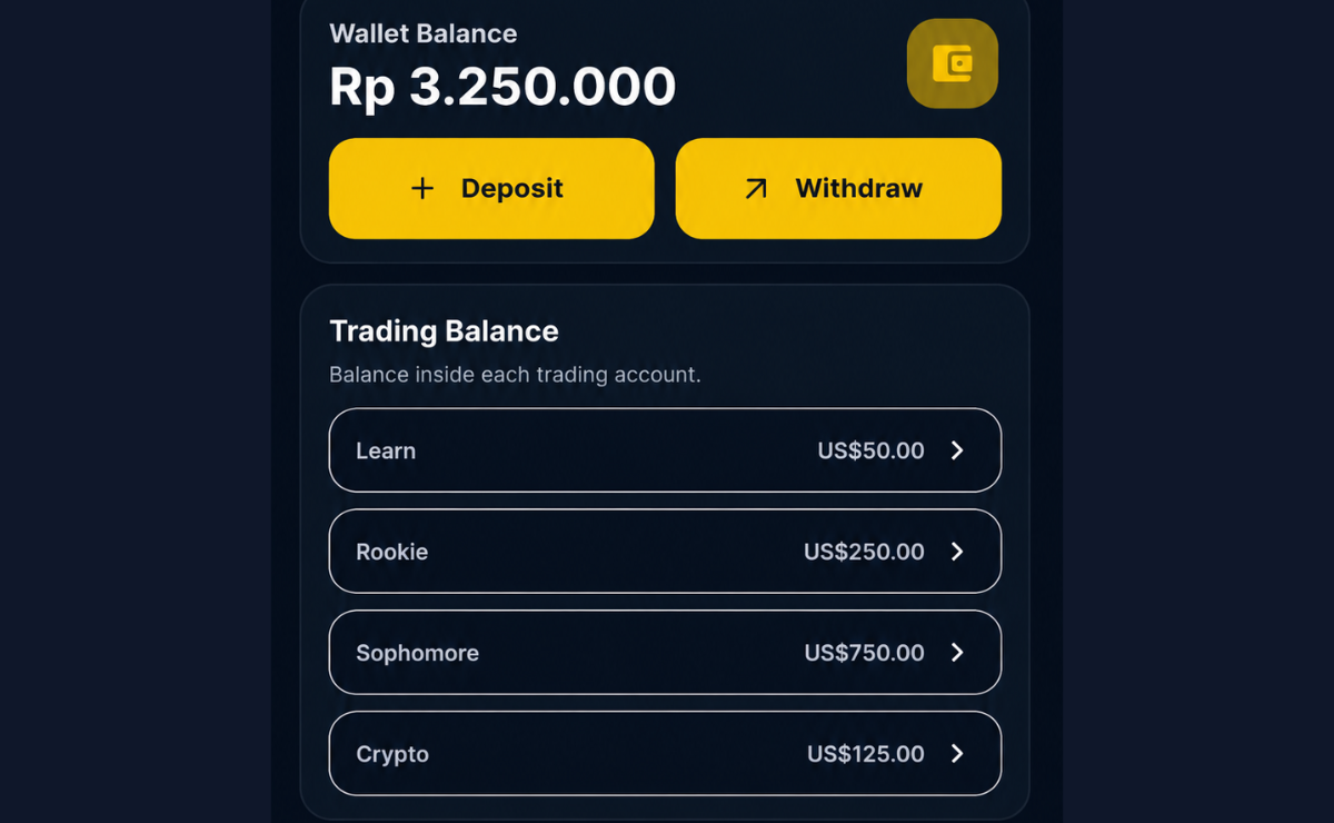 TradeHub wallet feature preview